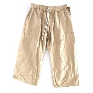 Gauzey | Wide Leg Capris Womens Size M Brown Cotton Drawstring Waist